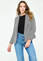 LOLALIZA Tweed blazer - Zwart - Maat XL