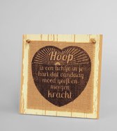 Paper Dreams Bordje Hoop 20 Cm Hout Naturel