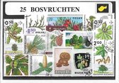 Bosvruchten – Luxe postzegel pakket (A6 formaat) : collectie van 25 verschillende postzegels van bosvruchten – kan als ansichtkaart in een A6 envelop - authentiek cadeau - kado - g