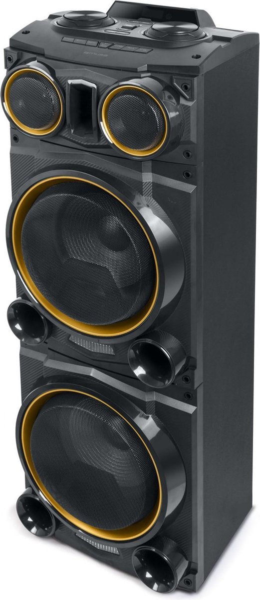 Muse M-1988DJ - Bluetooth DJ party speaker met FM-radio, USB en microfoon (800 Watt)