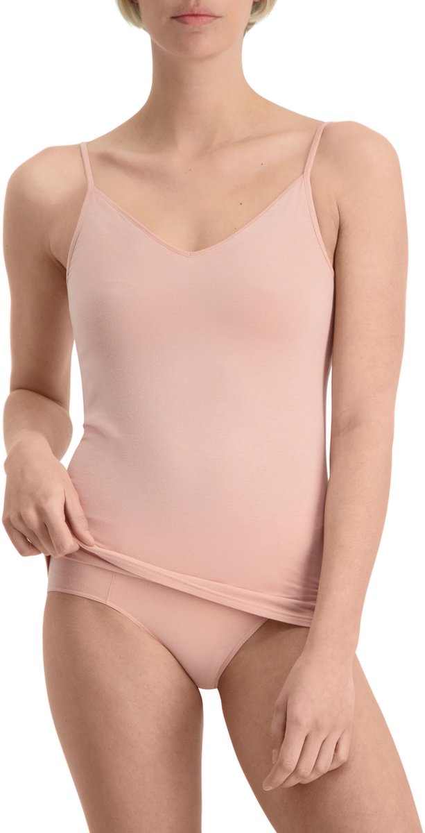 Noshirt Spaghetti Top - Lite Cotton - Diepe V-Hals - Katoen - Invisible Rose - XXL