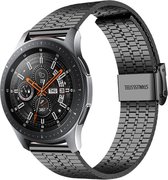 Strap-it Samsung Galaxy Watch 46mm roestvrij stalen band - zwart