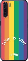 6F hoesje - geschikt voor OPPO A91 -  Transparant TPU Case - #LGBT - Love Is Love #ffffff