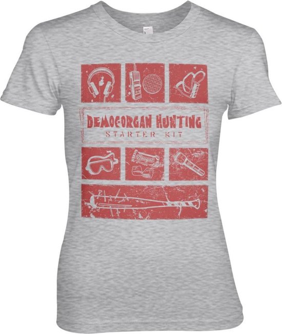 Stranger Things Dames Tshirt -S- Demogorgan Hunter Starter Kit Grijs