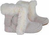 Winterschoen Baby - Hoge Bootie - Grijs - Baby Dutch - Boot - Bont - Suede - Klittenbandsluiting