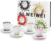 illy Art Collection Ai Weiwei Cappuccino Kop en Schotel 4 stuks