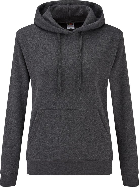 Fruit of the Loom - Lady-Fit Classic Hoodie - Donkergrijs - XS