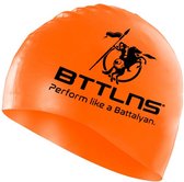 BTTLNS badmuts | swim cap | siliconen badmuts unisex | Absorber 2.0 | oranje | one size