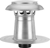 Burgerhout Vent-Alu 3000 aluminium dakontluchting dubbelwandig m. aluminium kap 50/60mm Anjo