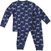 Little Label Pyjama Meisjes - Maat 86 - Blauw, Wit - Zachte BIO Katoen