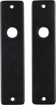 Starx Deurklink Zwart � Deurbeslag � Deurkruk met Schild � Blind - Deurklink Blok � 43 x 180 x 18 mm