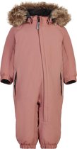 Color Kids - Coverall sneeuwpak met imitatiebont voor baby's - Colorblock - Roze - maat 92cm