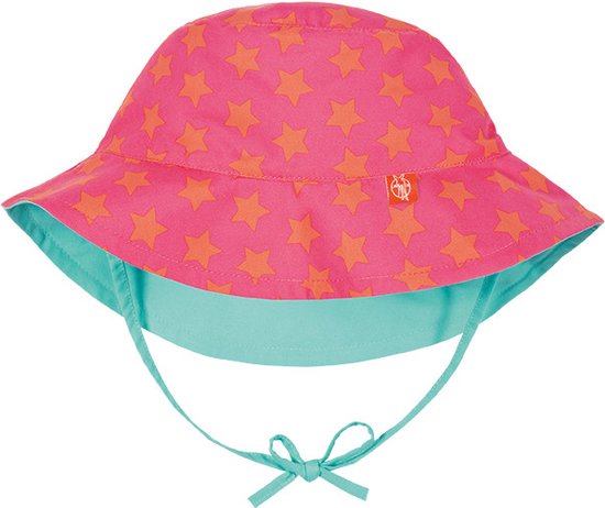 Lässig Splash & Fun Sun Protection Vissershoedje - peach stars 6 - 18 maanden