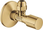 Grohe hoekstopkraan knel met teflon dichtingsring 1/2x3/8 m. metalen greep brushed cool sunrise