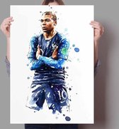 Voetbal Wereldster Print Poster Wall Art Kunst Canvas Printing Op Papier Living Decoratie Multi-color 13X18cm
