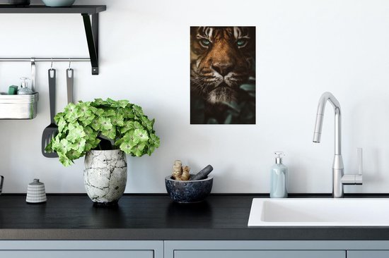 Affiche Tigre - Jungle - Plantes - 20x30 cm