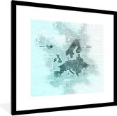 Affiche avec cadre Europe - Cartes - Papier - Journal - 40x40 cm