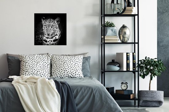 Affiche Panthère - Zwart - Wit - 50x50 cm