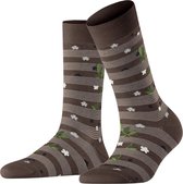 Burlington Sokken Flower Stripe Dames 27034 - Meerkleurig 5321 maple brown Dames - 36-41