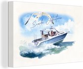 Peintures sur toile Bateau - Vogel - Aquarelle - 30x20 cm - Art Décoration murale