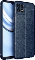 Voor Huawei Maimang 10 SE Litchi-textuur TPU-schokbestendig hoesje (blauw)