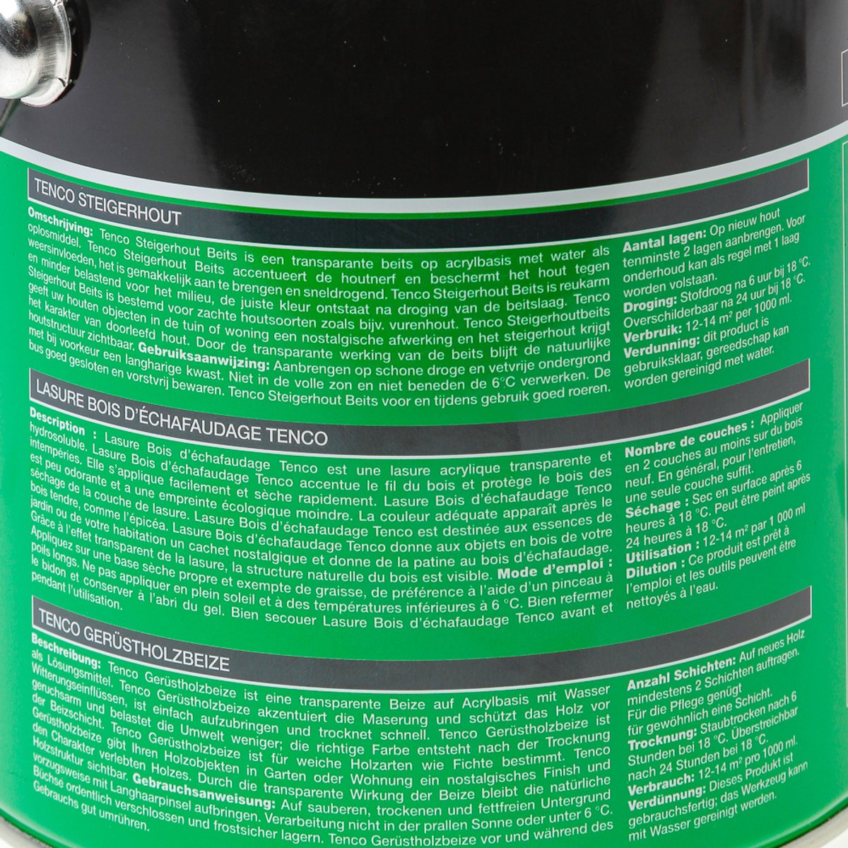 Tenco Steigerhoutbeits Antraciet 2,5 liter – foto 3