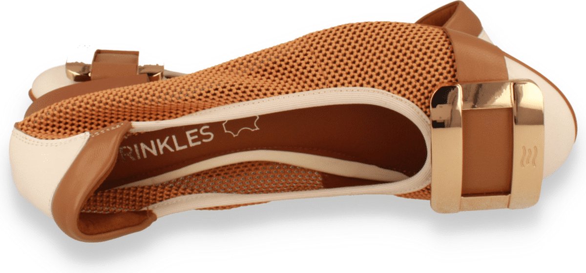 Crinkles Dames Ballerina | Oranje | Maat: 36
