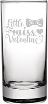 Gegraveerde longdrinkglas 28,5cl Little miss valentine - valentijnsdag - valentijn
