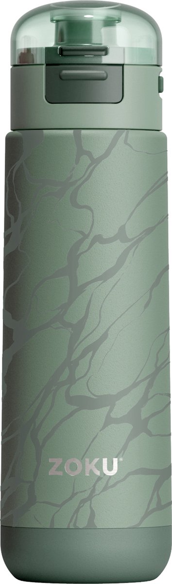 Zoku - Thermosbeker 500 ml Green Marble - Roestvast Staal - Groen