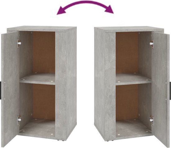 vidaXL Buffet 40x33x70 cm Bois d'ingénierie Béton Gris - Buffet - Commodes - Armoire - Armoire murale