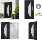vidaXL Voordeur 98x190 cm antraciet - Deur - Deuren - Toegangsdeur - Toegangsdeuren