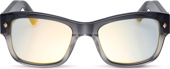 WALTON & MORTIMER® NO. 12 : Lunettes de soleil et lunettes d'ordinateur "Mr.One Two" gris transparent en édition Limited