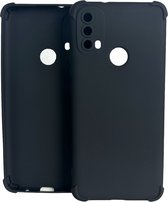 Shockproof Flexibele achterkant Silicone hoesje Zwart Geschikt voor: Motorola Moto E20/E30/E40