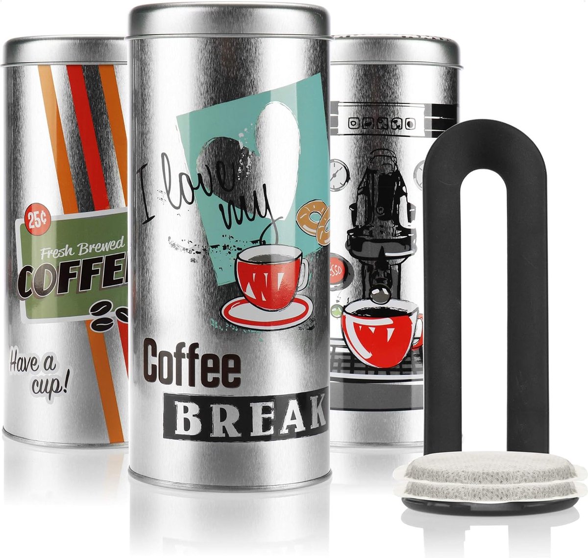 bewaarbussen voor koffiepads, 3 stuks