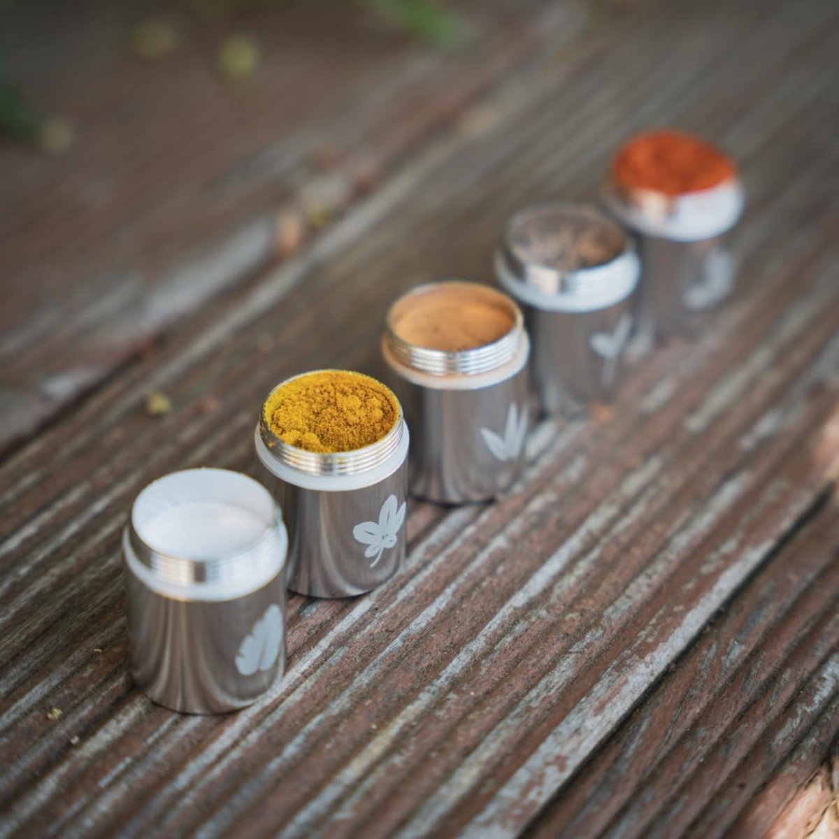 5-in-1 kruidenstrooier camping, mini-kruidenpotjes, draagbare