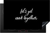 KitchenYeah® Inductie beschermer 81.2x52 cm - Spreuken - Koken - Samen - Let's get cook together - Quotes - Kookplaataccessoires - Afdekplaat voor kookplaat - Inductiebeschermer - Inductiemat - Inductieplaat mat