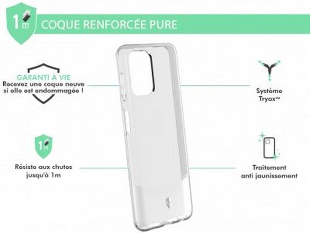 Force Case, Versterkte hoes Geschikt voor Samsung Galaxy A22 PURE, Transparant