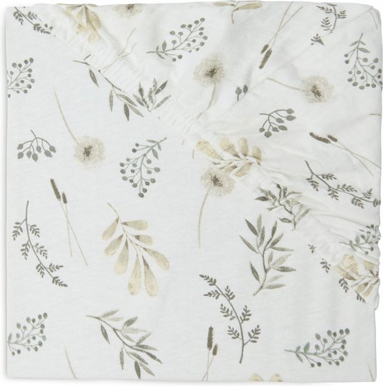 Foto: Jollein baby hoeslaken wieg jersey 40 50x80 90cm wild flowers