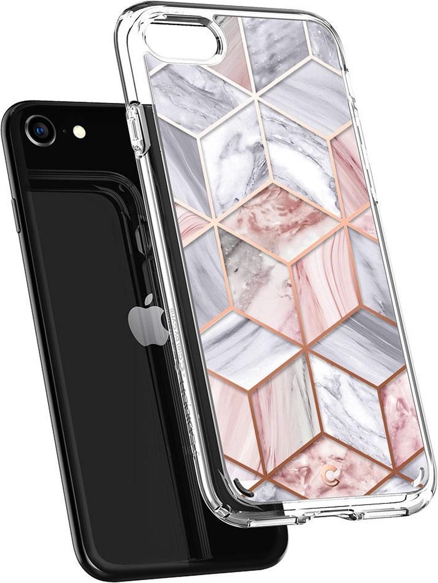 Spigen Ciel iPhone SE 2022 / 2020 hoesje Pink Marble