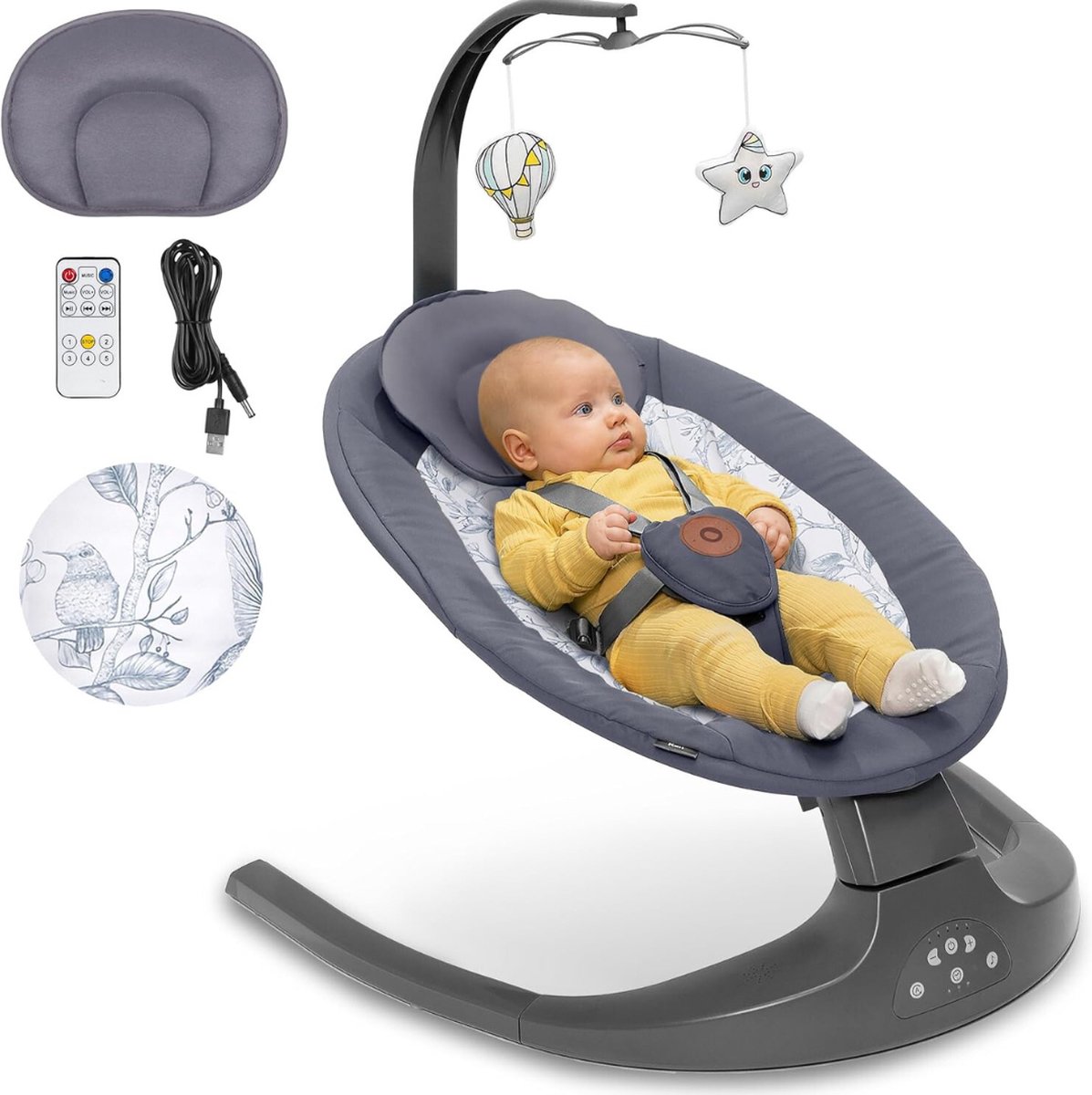 Goedkoopste Elektrische Wipstoel - Elektrische Babyschommel - Schommelstoel - Baby Swing - Premium