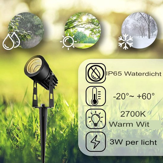 Solarlampen Campinas, kogellampen set van 3, kogellampen van wit kunststof 15, 20 en 25 cm met grondspies, met aan/uit schakelaar, solarlampen 3000 K