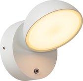 Lucide FINN - Wandlamp Binnen/Buiten - LED - 1x12W 3000K - IP54 - Wit