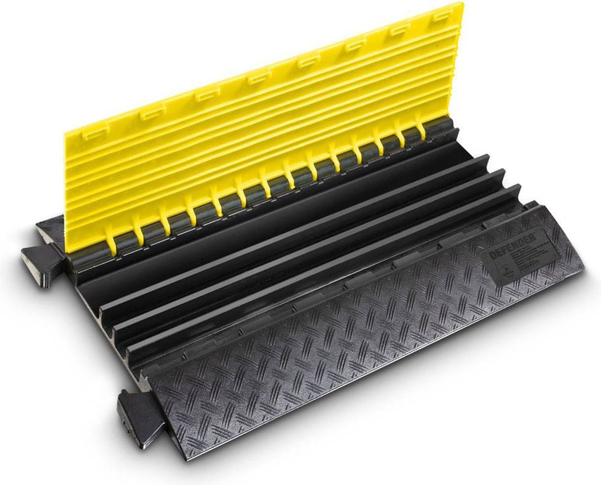 Set Van 3 1-kanaals Kabelbescherming Oprit Kabelbrug TPR Slangenbrug 100 X 13 X 2 Cm Overloopbeveiliging 907 Kg Per As Draagvermogen Kabeloprit Antislip Uitvoering Ideaal Voor Parkeerplaatsen P 010357170606