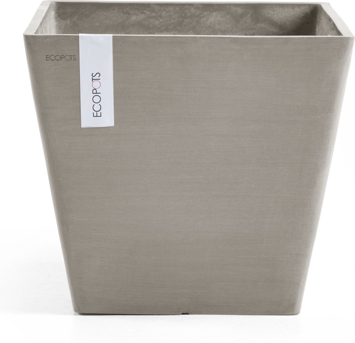 Ecopots Rotterdam 30 - Taupe - 29,5 x H26,4 cm - Vierkante taupe bloempot / plantenbak