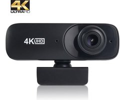 EDUP - Webcam 4K UHD - USB Webcam - 30 FPS - Windows & Mac - Webcam voor Pc - Ingebouwde Microfoon - Inclusief Webcam Cover - Streaming webcam