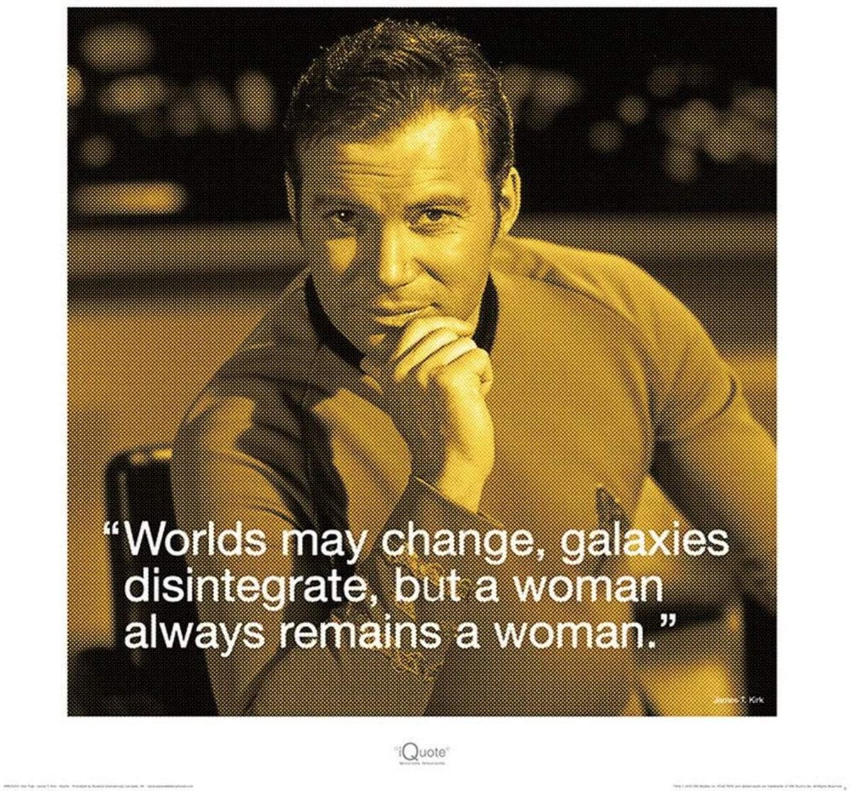 Pyramid Kunstdruk Star Trek - James T Kirk iQuote 40x40cm Divers