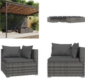 vidaXL 12-delige Loungeset met kussens poly rattan grijs - Loungeset - Loungesets - Rattan Loungeset - Meubelset