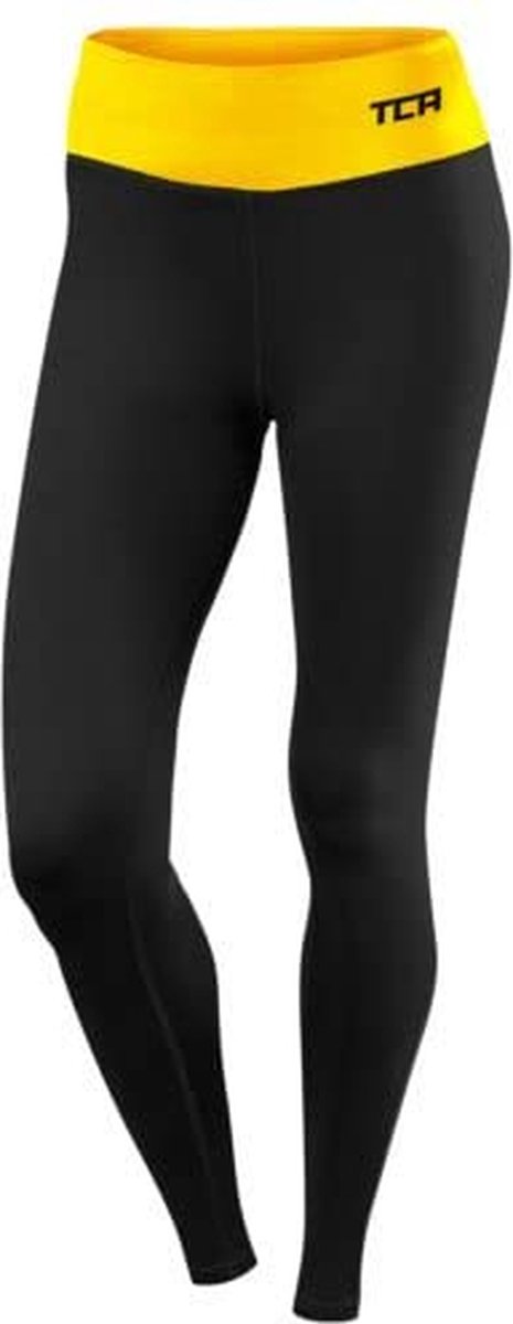 TCA Dames Pro Performance SuperKnit naadloze leggings - zwart/zwart, M