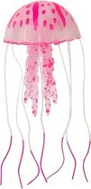 Méduse artificielle lumineuse réaliste (rose) - Décoration d'aquarium - Ornement de méduse en Siliconen - Méduse de simulation réaliste - Création d'atmosphère aquatique