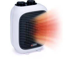 alpina Ventilatorkachel 1500W – Elektrische Kachel met Warme en Koude Lucht – Compacte Mini Heater met Handvat als Bijverwarming – Kachelventilator Voor Ruimtes van 10–15 m² – Wit
